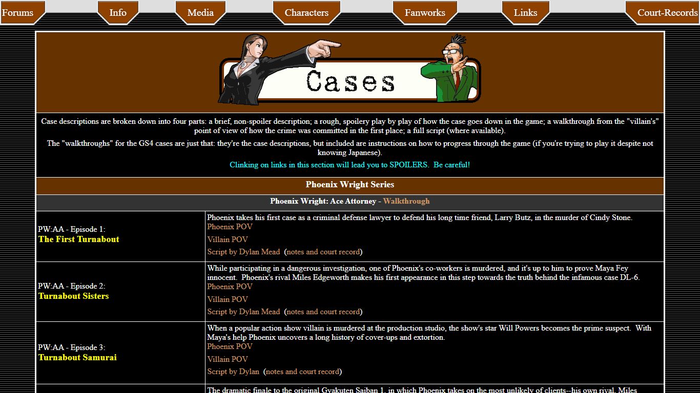 Case Descriptions - Court Records