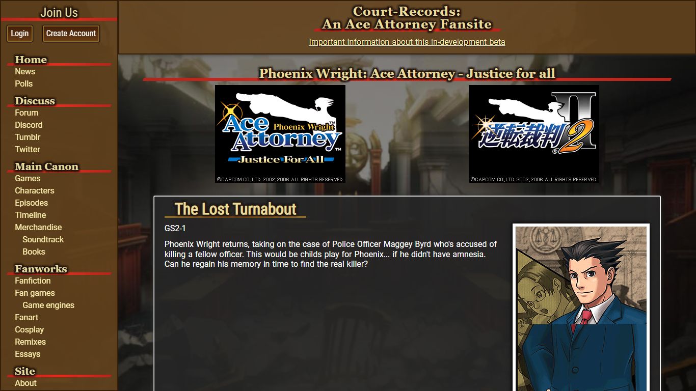 Phoenix Wright: Ace Attorney - Court Records